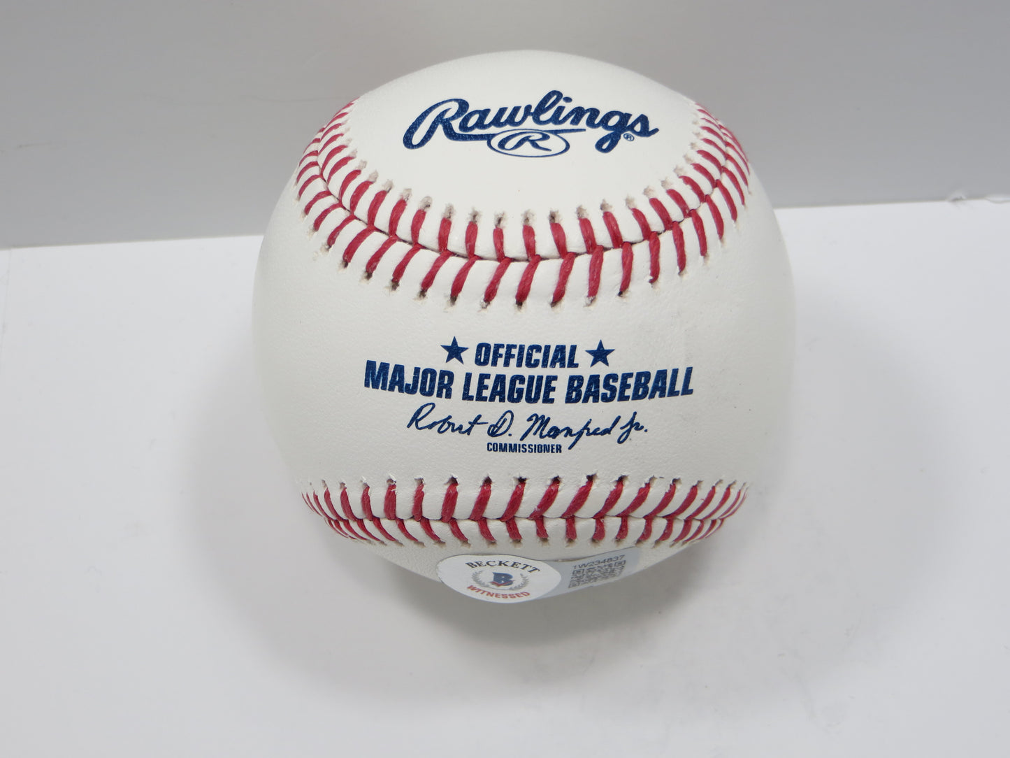EVAN CARTER TEXAS RANGERS SIGNED Rawlings OML Baseball BAS