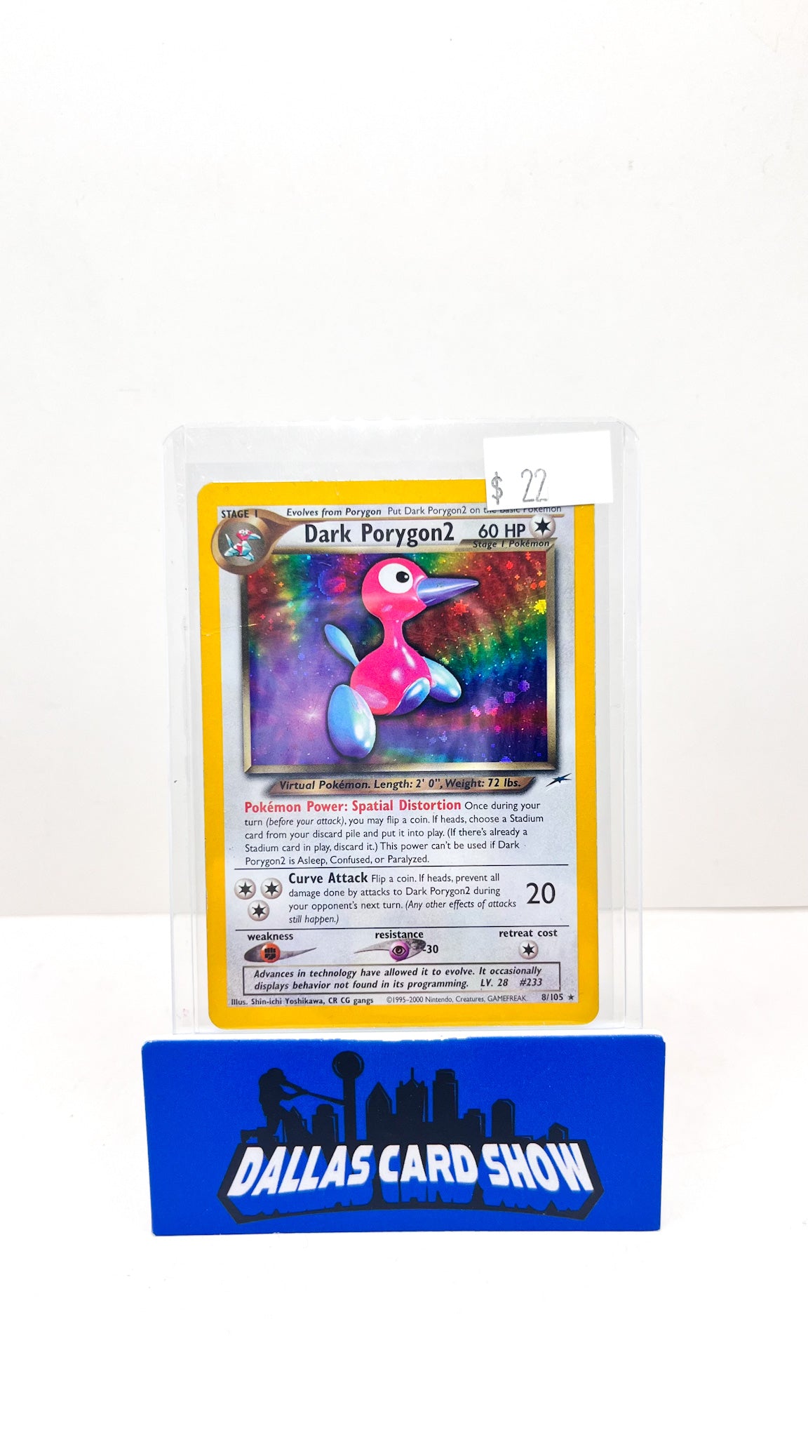 2000 Pokemon - Dark Porygon2 Holo DMGd - 8/105 Neo Destiny