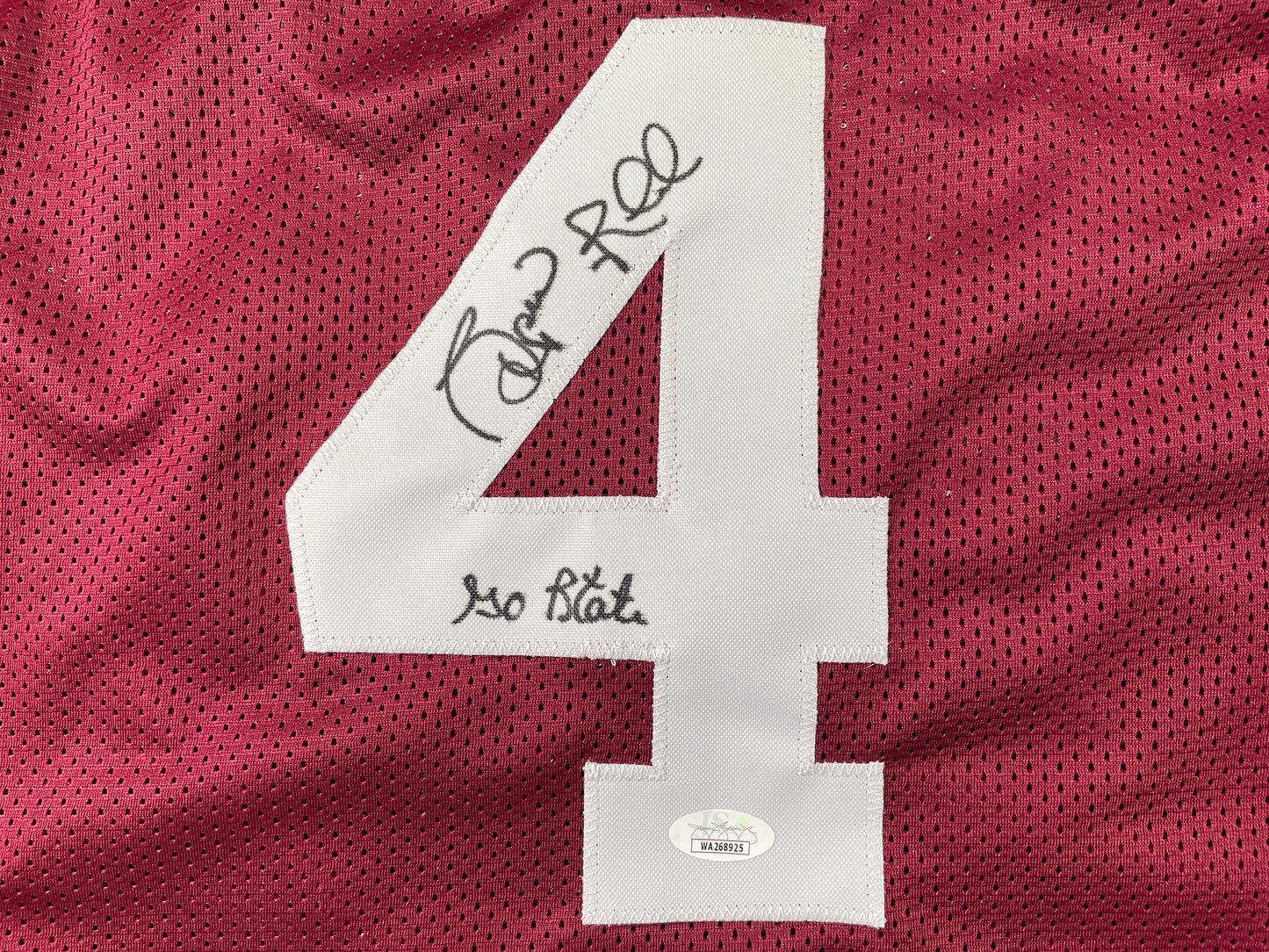 SPUD WEBB NC STATE WOLFPACK SIGNED JERSEY w/GO STATE XL JSA COA