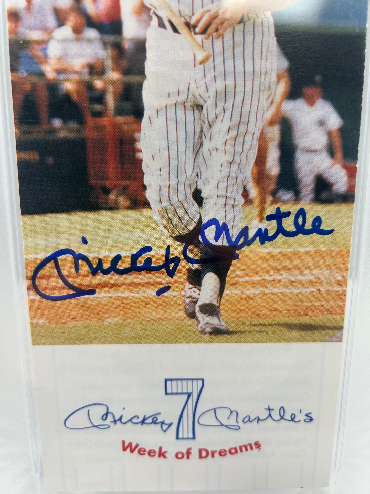 MICKEY MANTLE BROCHURE WEEK OF DREAMS SIGNED AUTOGRAPH PSA 10