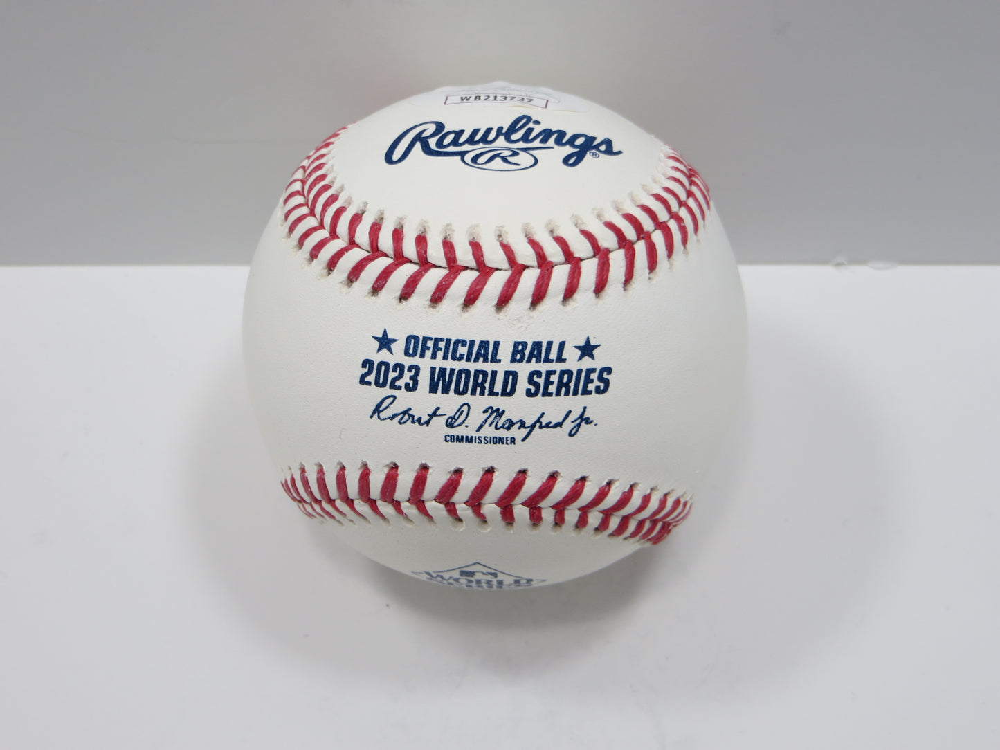 EVAN CARTER TEXAS RANGERS SIGNED Rawlings 2023 World Series Baseball JSA