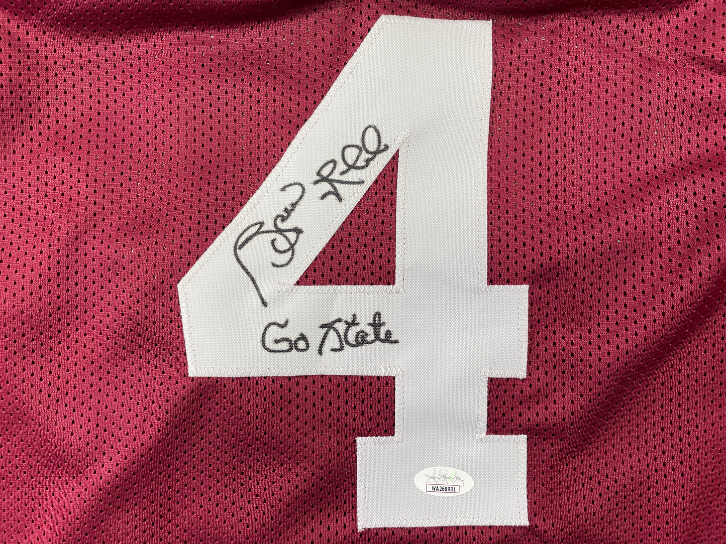 SPUD WEBB NC STATE WOLFPACK SIGNED JERSEY w/GO STATE XL JSA COA