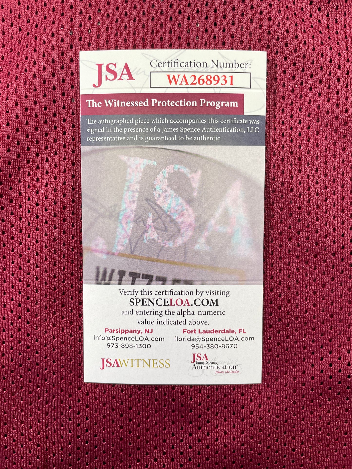 SPUD WEBB NC STATE WOLFPACK SIGNED JERSEY w/GO STATE XL JSA COA