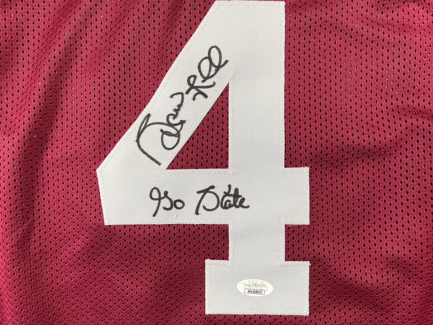 SPUD WEBB NC STATE WOLFPACK SIGNED JERSEY w/GO STATE XL JSA COA