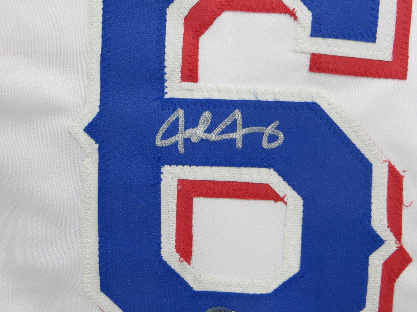 JOSH JUNG TEXAS RANGERS SIGNED SEWN Jersey BAS