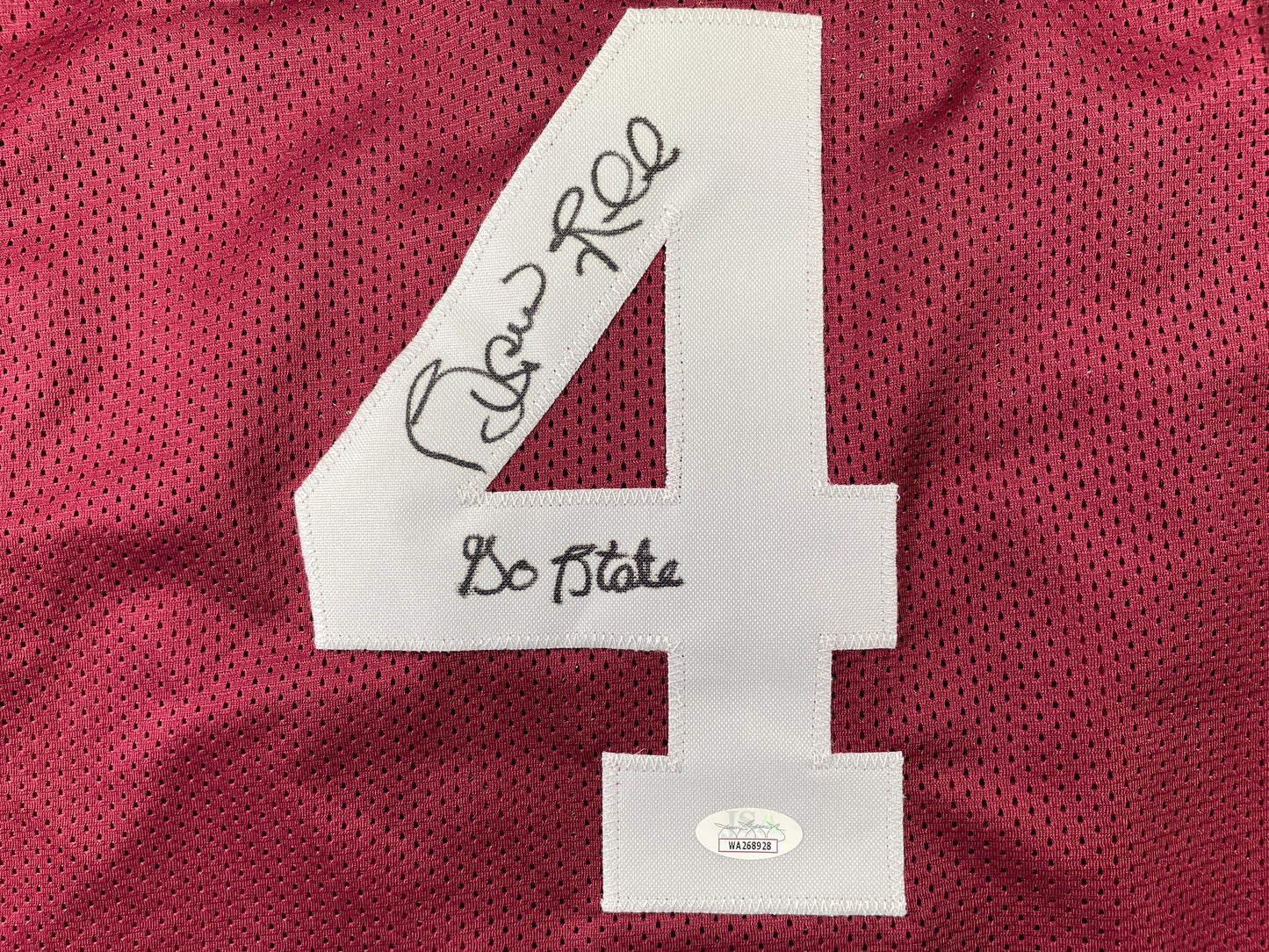 SPUD WEBB NC STATE WOLFPACK SIGNED JERSEY w/GO STATE XL JSA COA