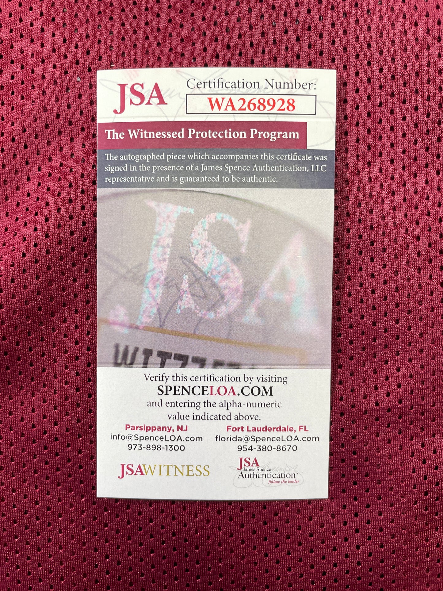 SPUD WEBB NC STATE WOLFPACK SIGNED JERSEY w/GO STATE XL JSA COA