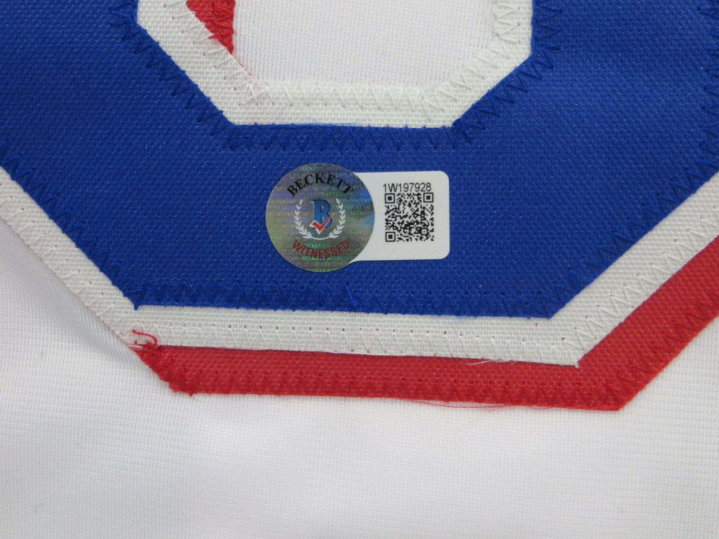 JOSH JUNG TEXAS RANGERS SIGNED SEWN Jersey BAS