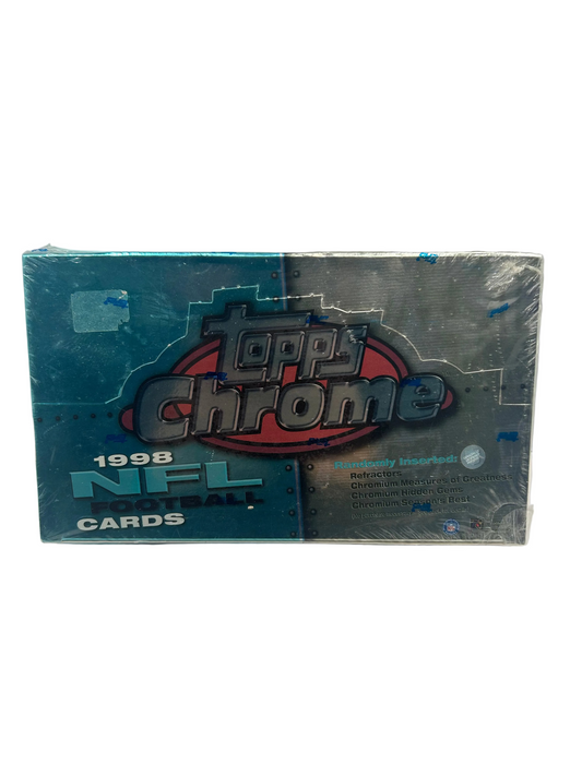 1998 Topps Chrome Football Factory Sealed Hobby Box (24 Packs) Manning Moss Woodson