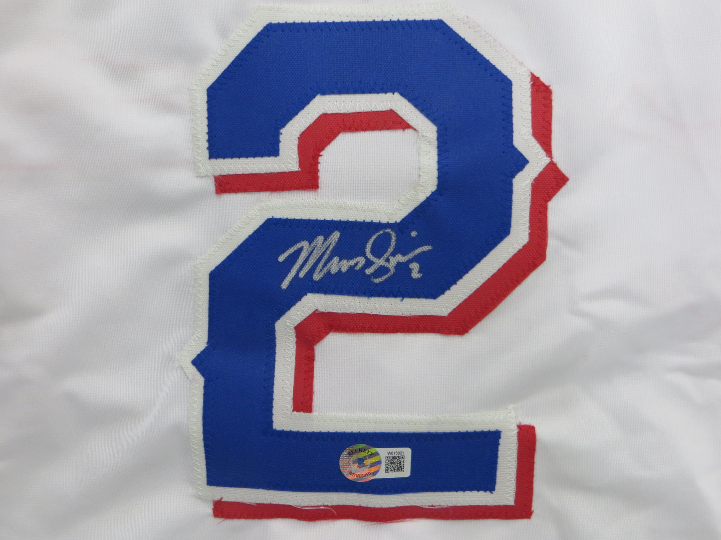 MARCUS SEMIEN TEXAS RANGERS SIGNED Sewn Jersey BAS