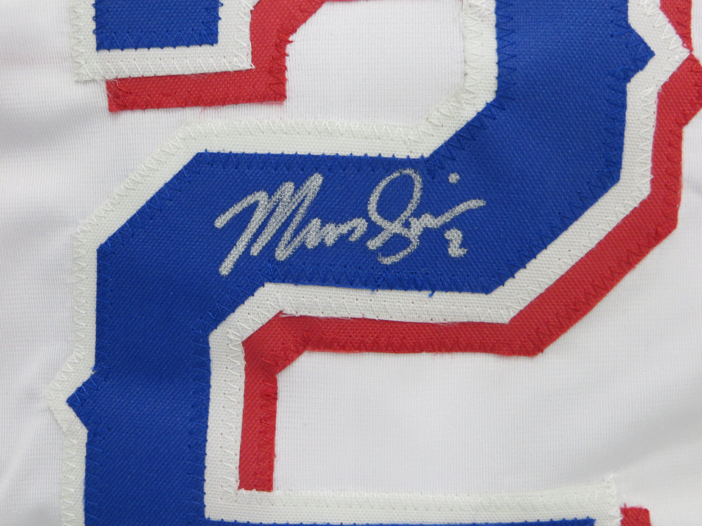 MARCUS SEMIEN TEXAS RANGERS SIGNED Sewn Jersey BAS