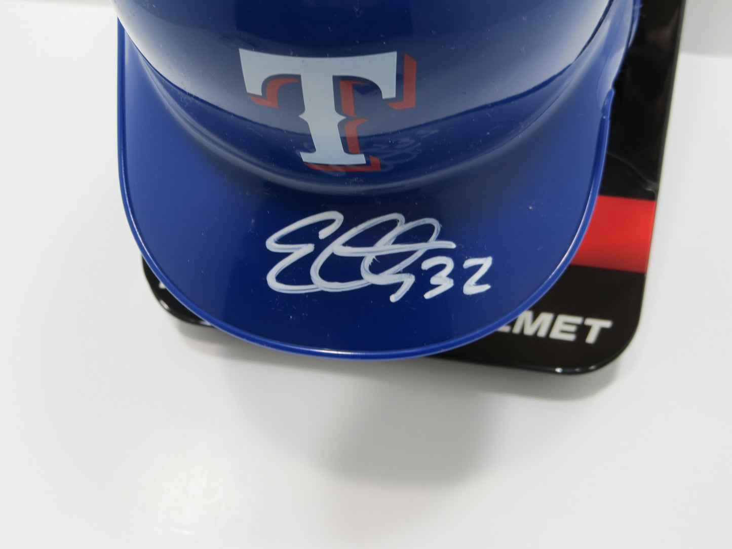 EVAN CARTER TEXAS RANGERS SIGNED Rawlings Mini Batting Helmet JSA COA
