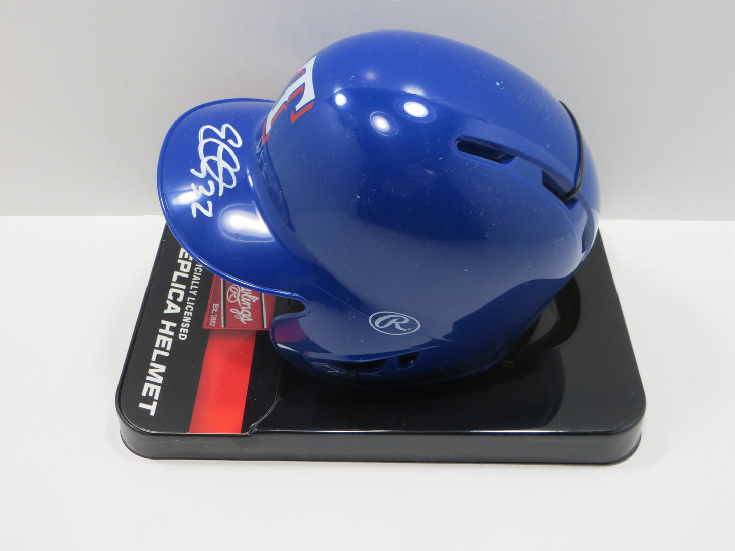 EVAN CARTER TEXAS RANGERS SIGNED Rawlings Mini Batting Helmet JSA COA