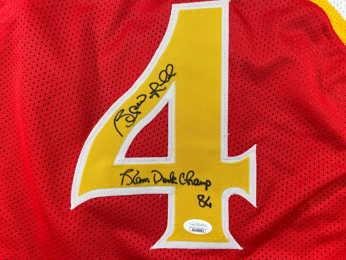 SPUD WEBB ATLANTA HAWKS SIGNED JERSEY w/Slam Dunk Champ 86 XL JSA COA