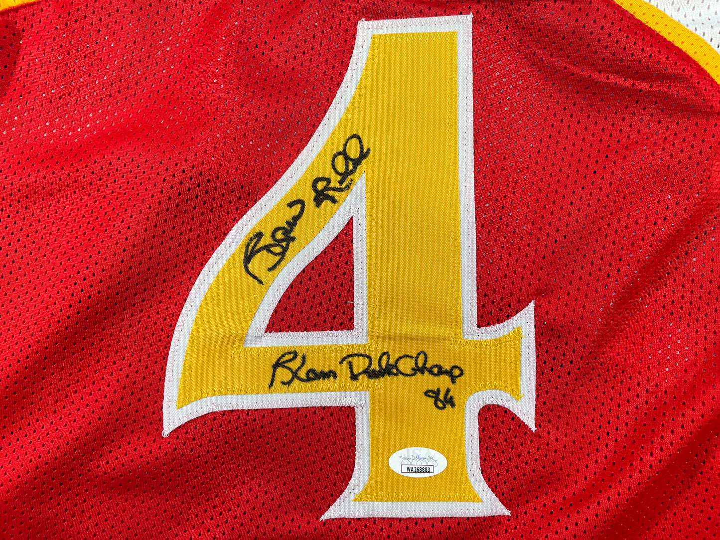 SPUD WEBB ATLANTA HAWKS SIGNED JERSEY w/Slam Dunk Champ 86 XL JSA COA