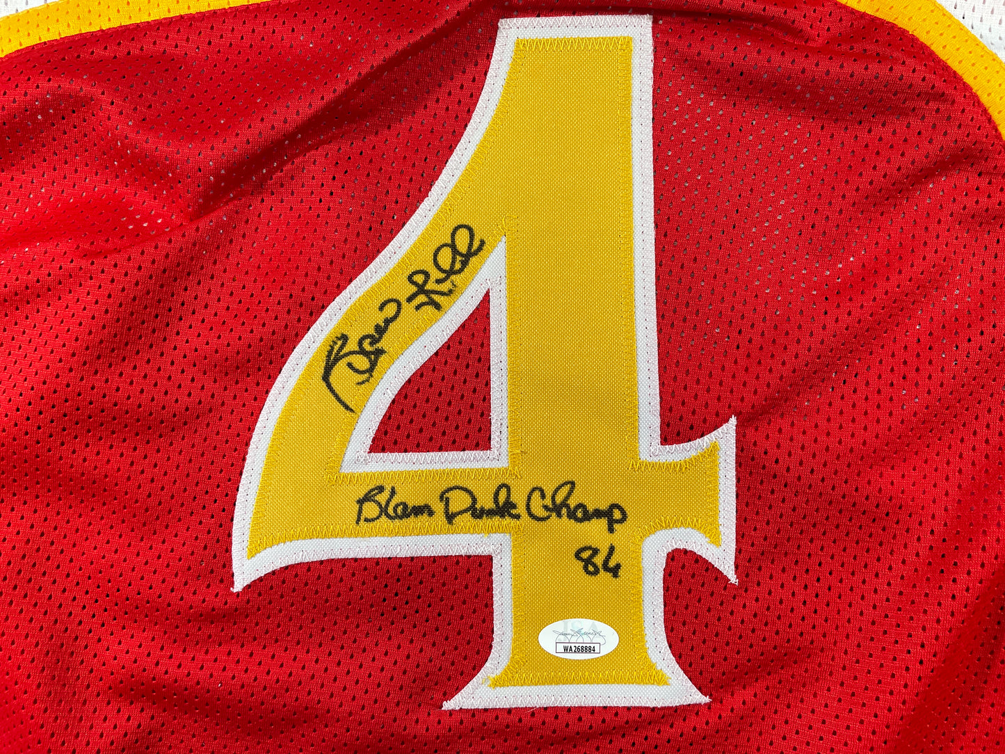 SPUD WEBB ATLANTA HAWKS SIGNED JERSEY w/Slam Dunk Champ 86 XL JSA COA