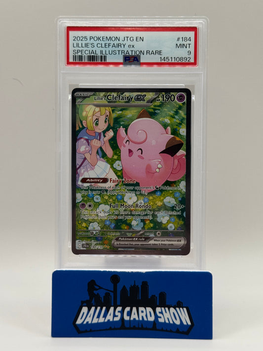 2025 Pokemon - Lillie's Clefairy ex (SIR) - 184/159 JT PSA 9