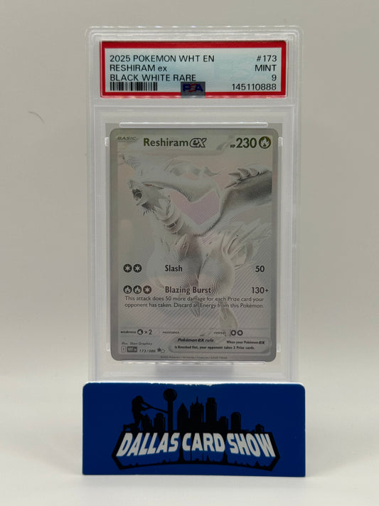 2025 Pokemon - Reshiram ex (BWR) - 173/086 White Flare PSA 9