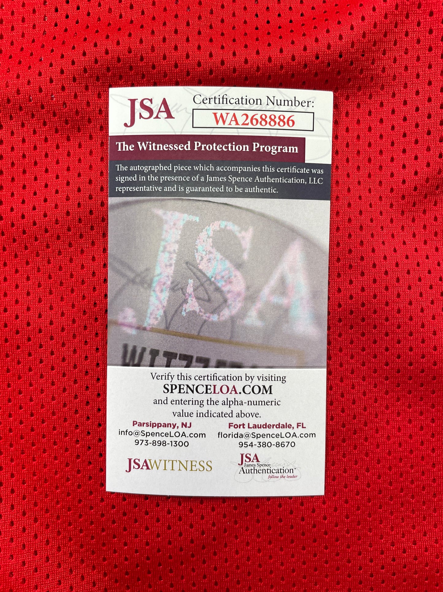 SPUD WEBB ATLANTA HAWKS SIGNED JERSEY w/Slam Dunk Champ 86 XL JSA COA