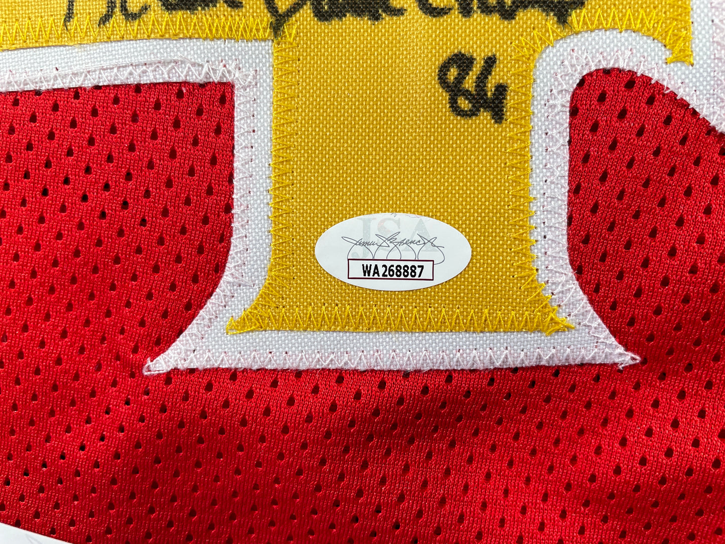 SPUD WEBB ATLANTA HAWKS SIGNED JERSEY w/Slam Dunk Champ 86 XL JSA COA