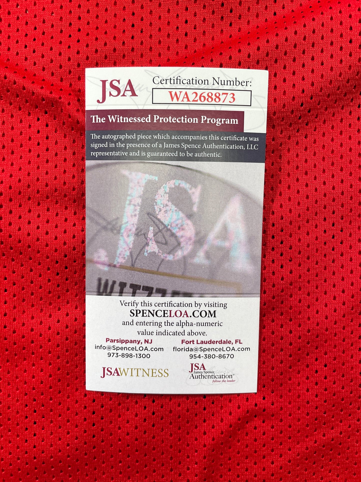 SPUD WEBB ATLANTA HAWKS SIGNED JERSEY w/Slam Dunk Champ 86 XL JSA COA