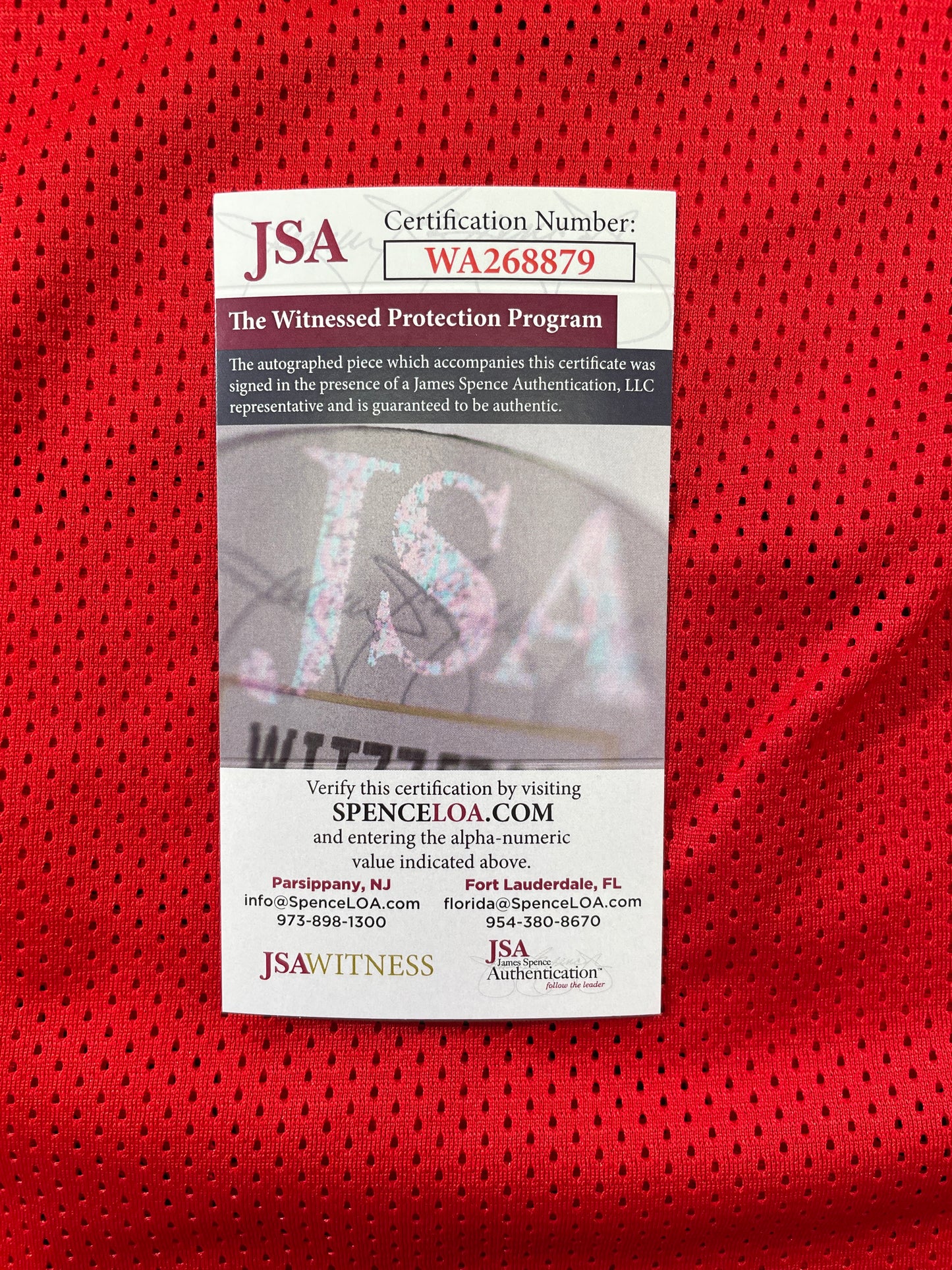 SPUD WEBB ATLANTA HAWKS SIGNED JERSEY w/Slam Dunk Champ 86 XL JSA COA