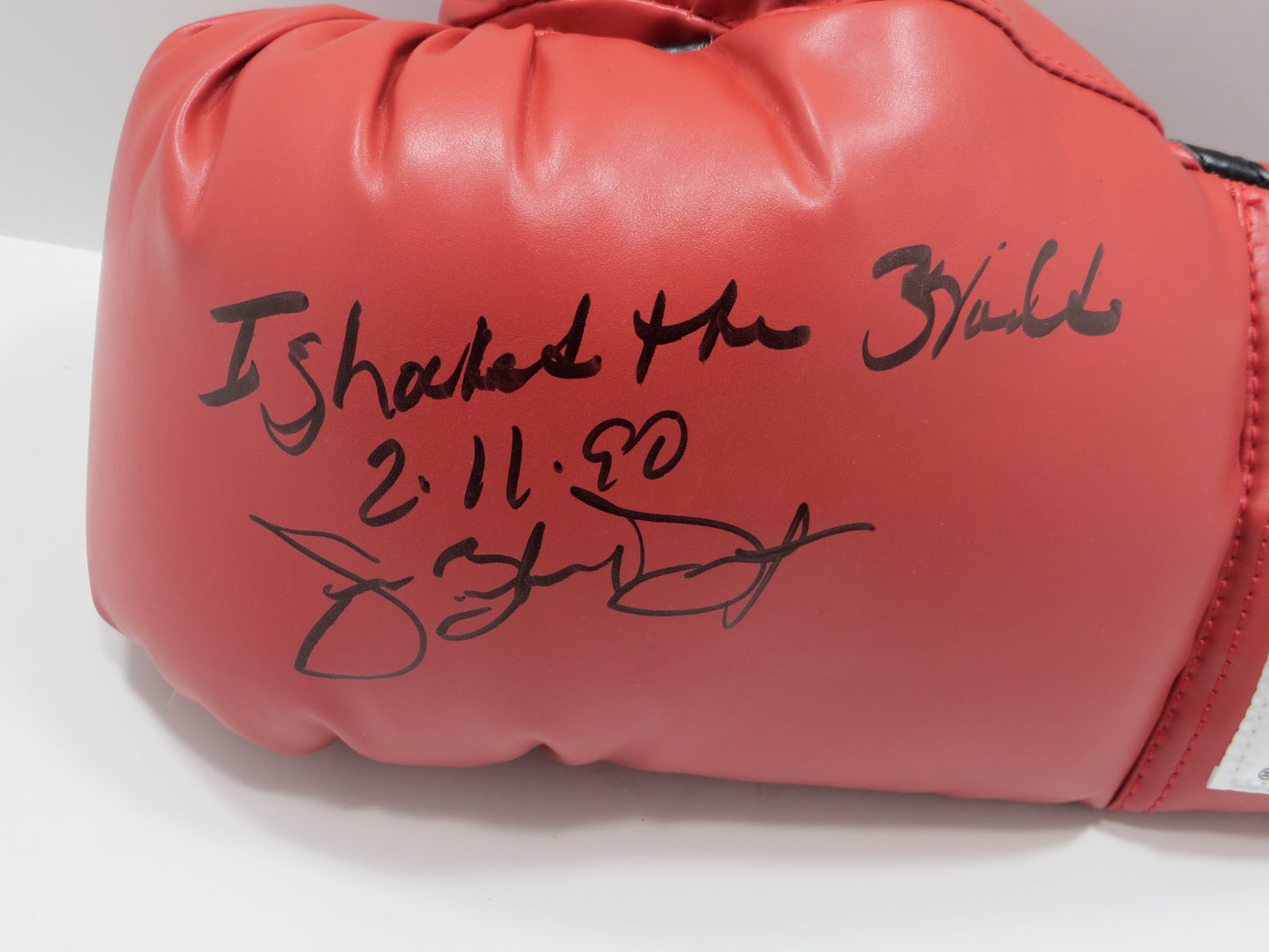 JAMES BUSTER DOUGLAS SIGNED EVERLAST Boxing Glove Schwartz