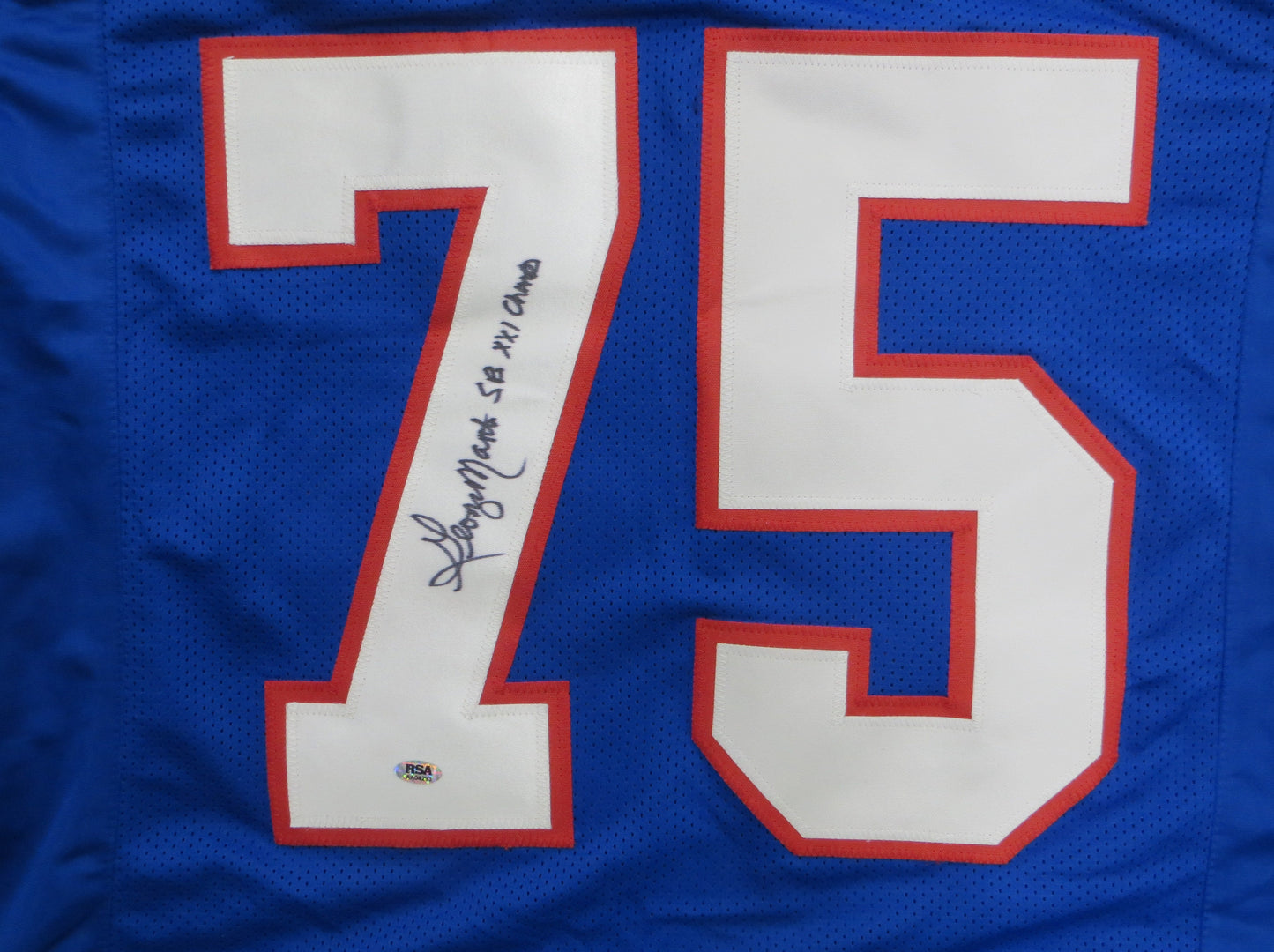 GEORGE MARTIN NEW YORK GIANTS SIGNED w/SB Champs Jersey HOLOGRAM