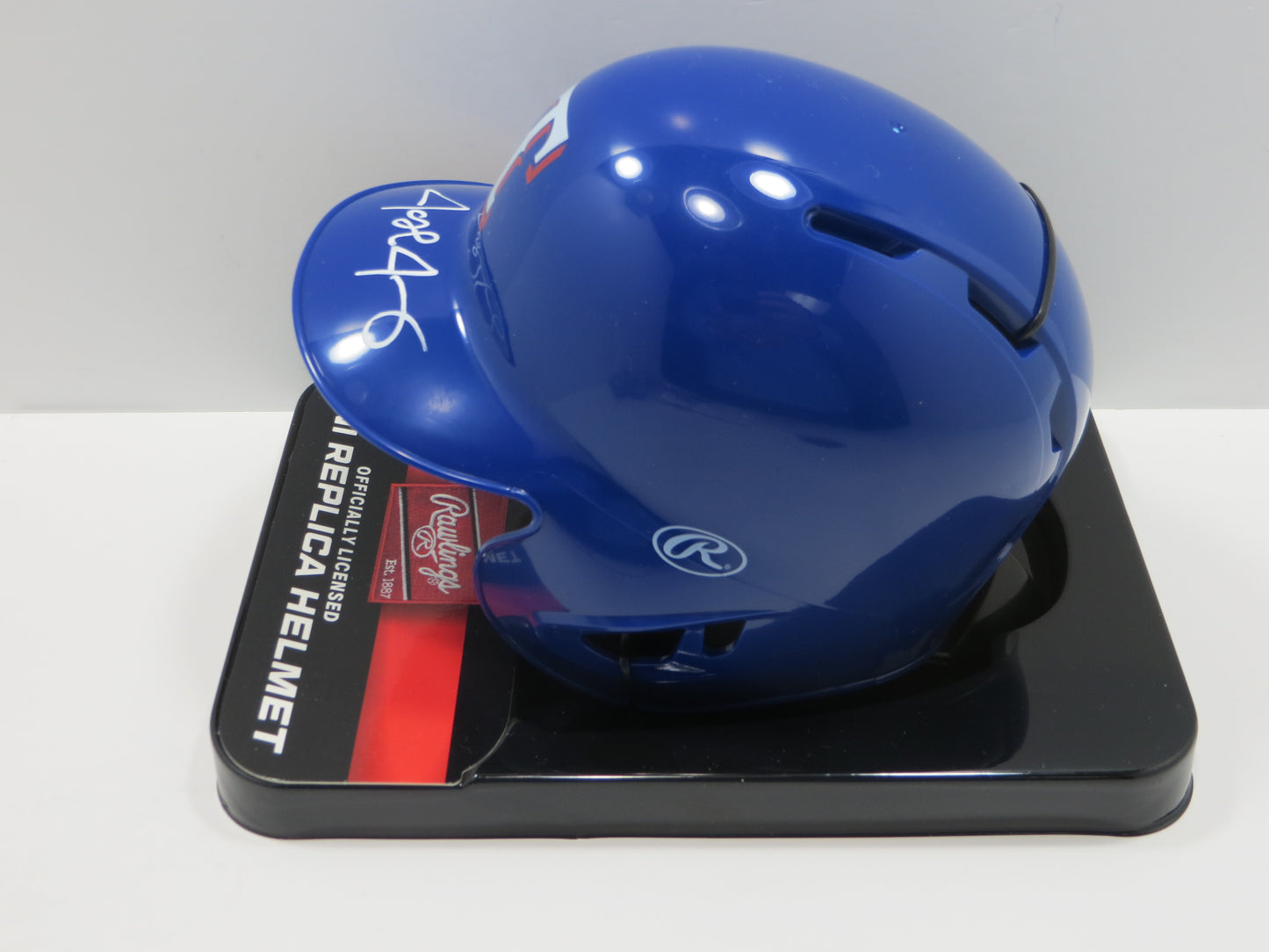 JOSH JUNG TEXAS RANGERS SIGNED Rawlings Mini Helmet BAS COA