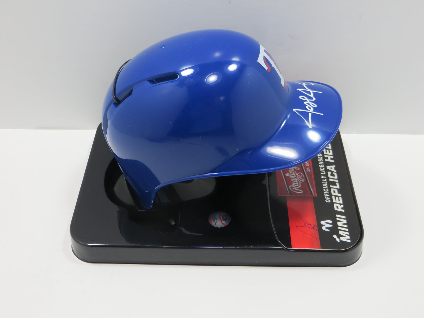 JOSH JUNG TEXAS RANGERS SIGNED Rawlings Mini Helmet BAS COA