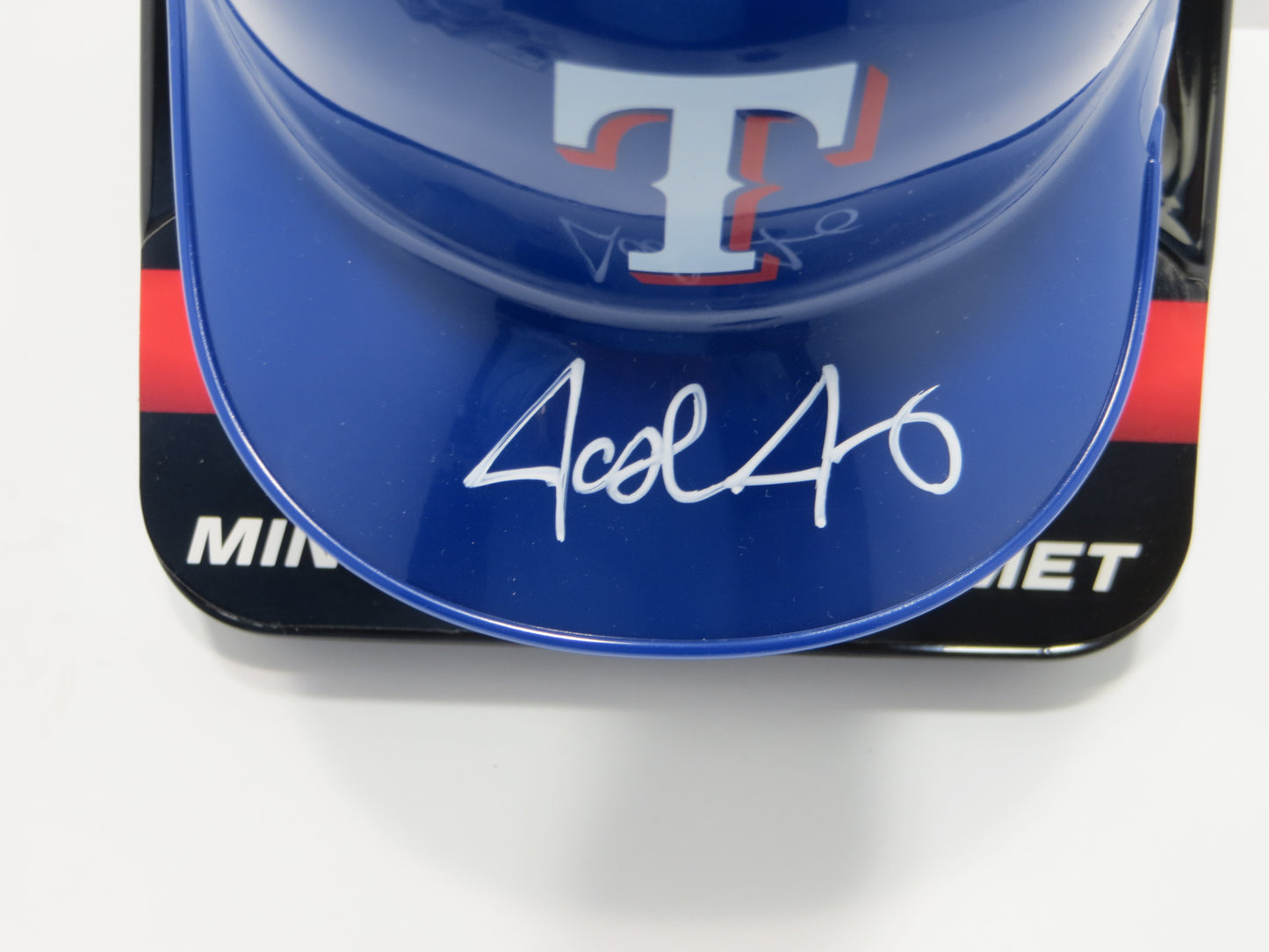 JOSH JUNG TEXAS RANGERS SIGNED Rawlings Mini Helmet BAS