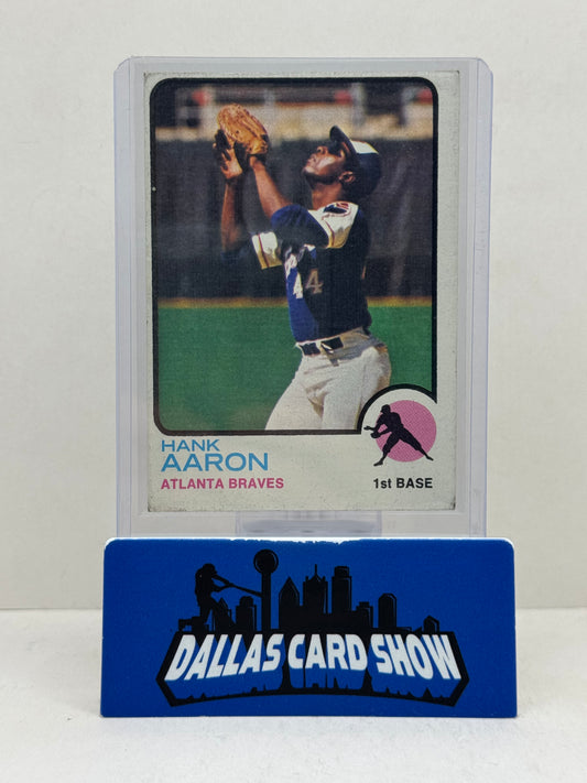 1973 Topps Baseball Hank Aaron #100