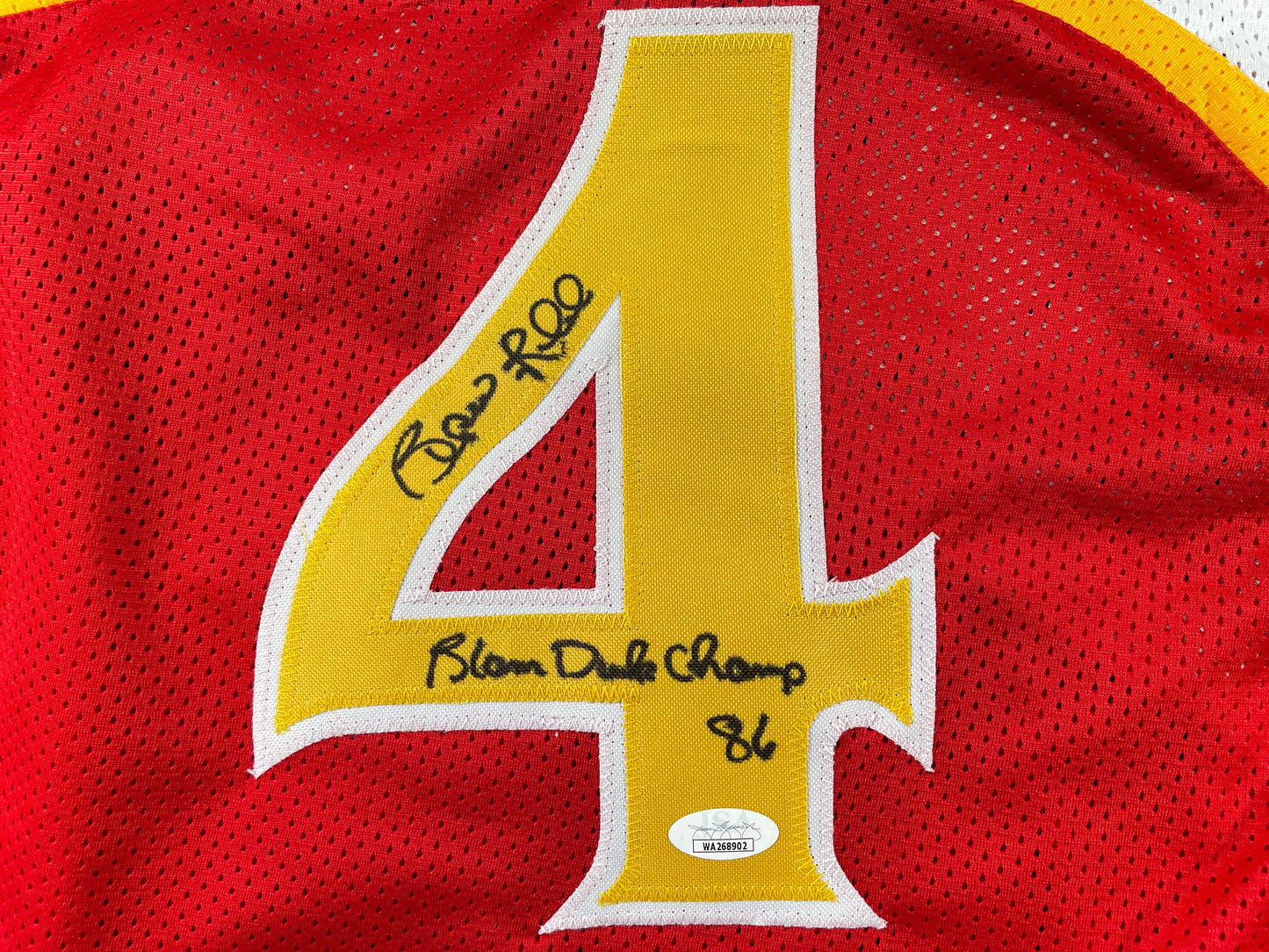 SPUD WEBB ATLANTA HAWKS SIGNED JERSEY w/Slam Dunk Champ 86 XL JSA COA