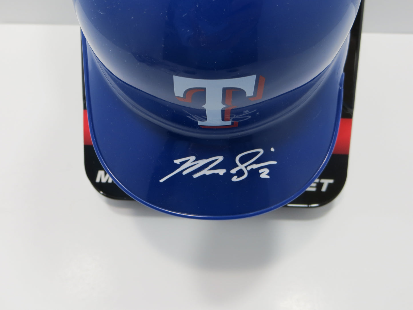 MARCUS SEMIEN TEXAS RANGERS SIGNED Mini Helmet JSA COA