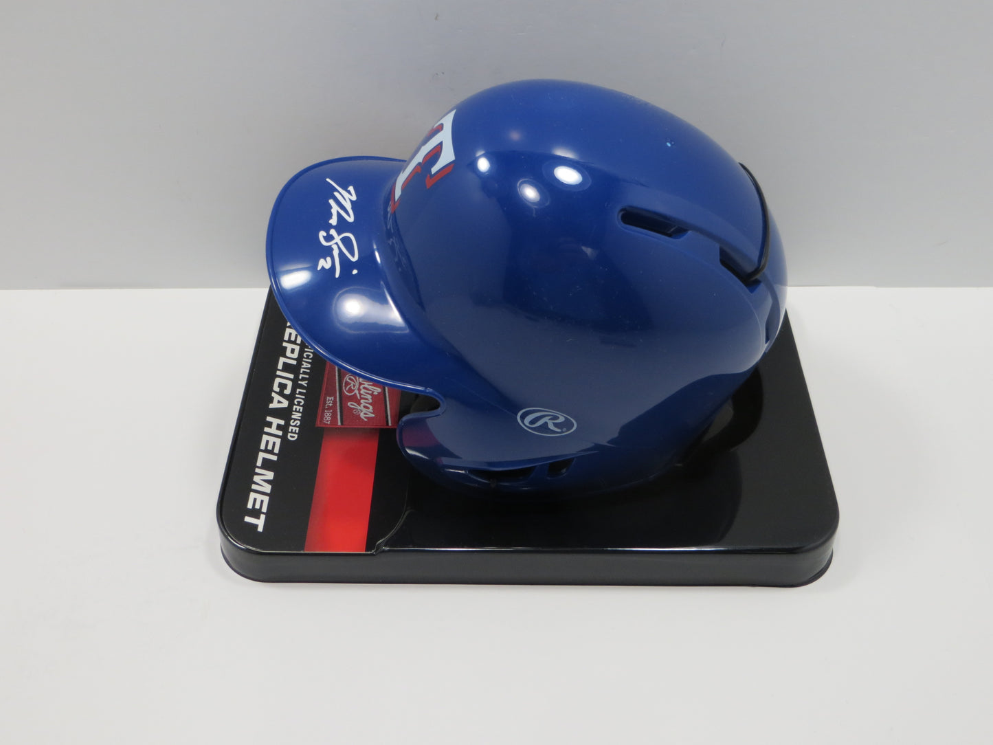 MARCUS SEMIEN TEXAS RANGERS SIGNED Mini Helmet JSA COA