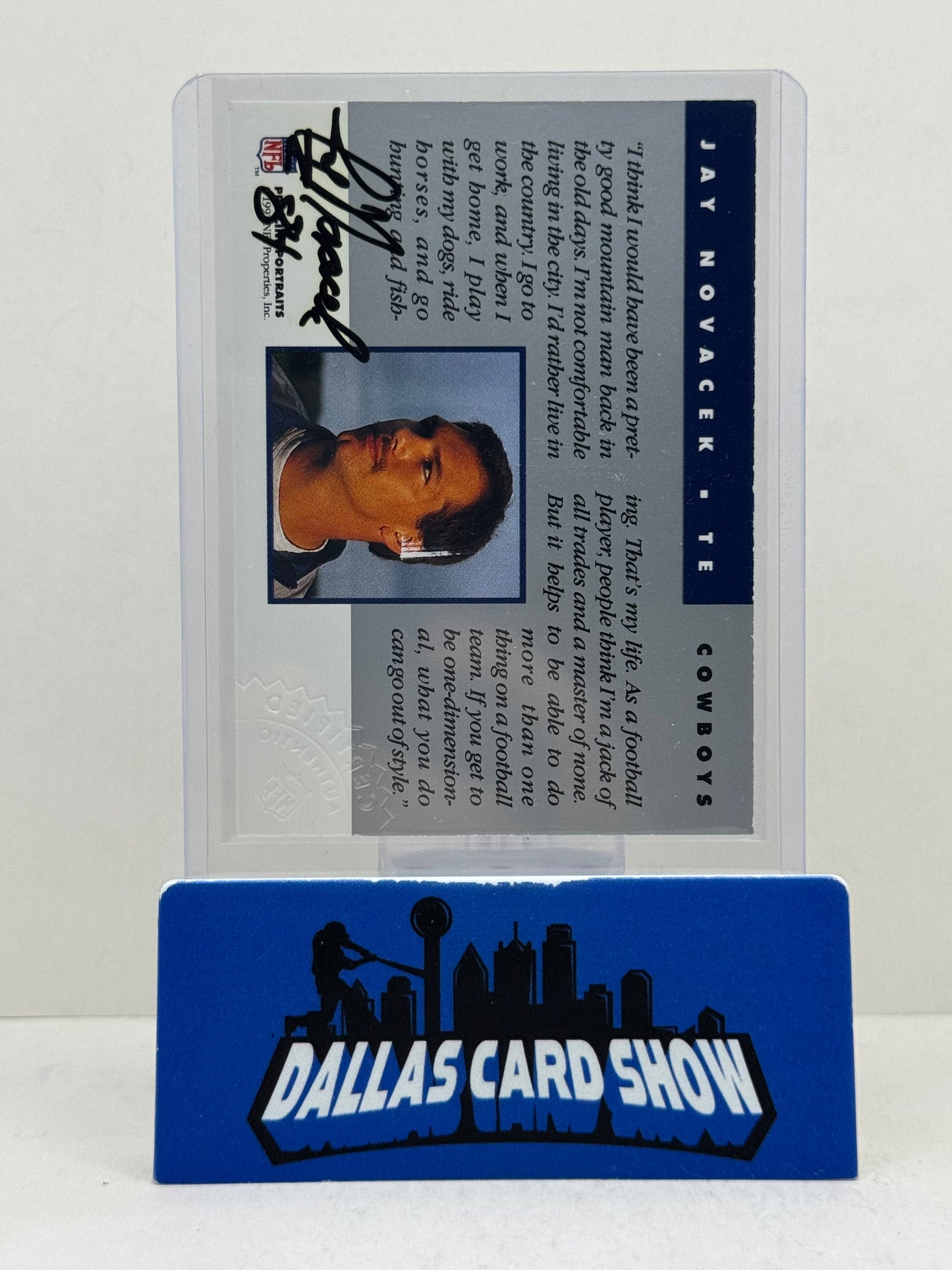1992 Pro Line Portraits Jay Novacek Auto #NNO Cowboys