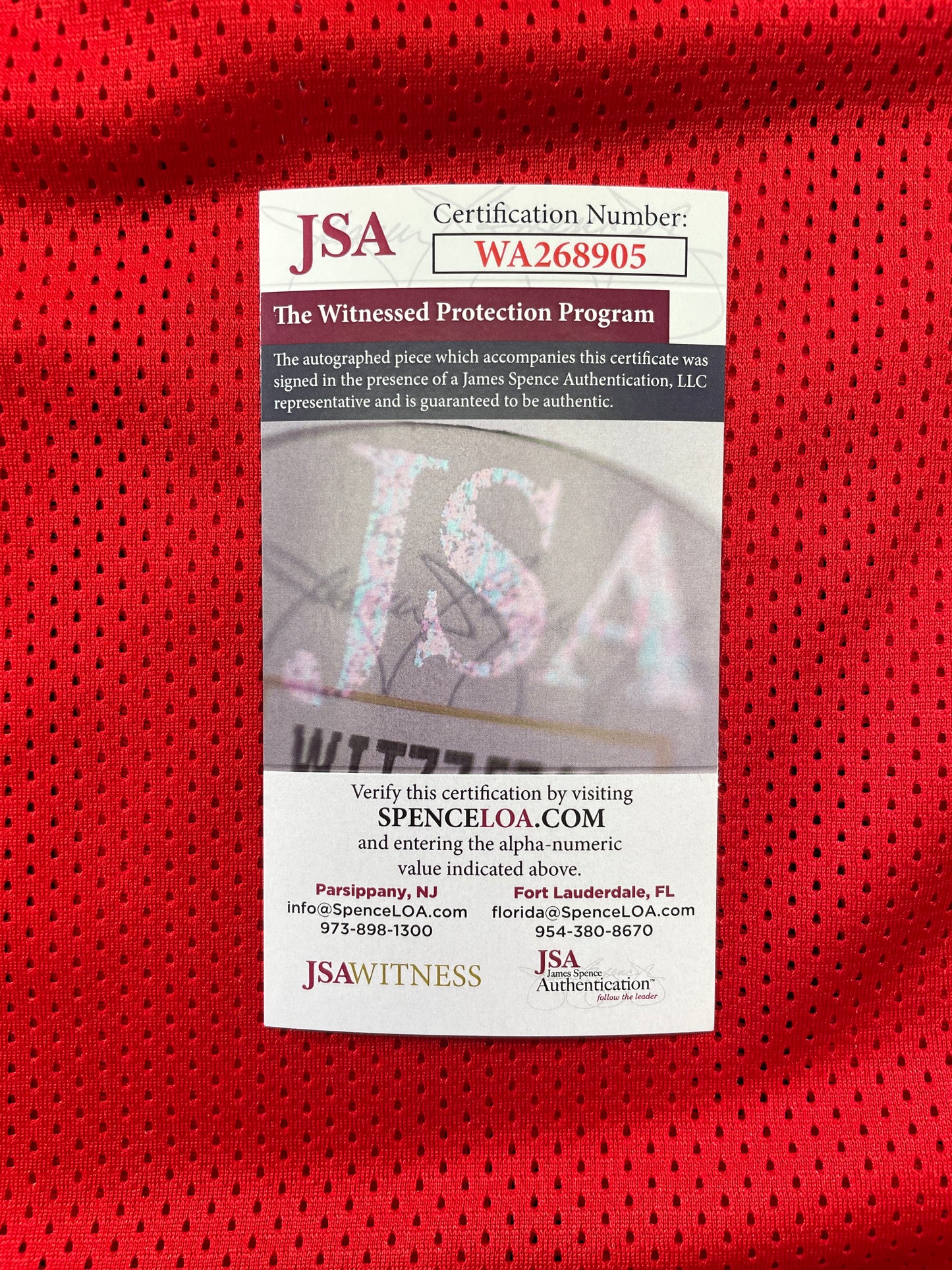 SPUD WEBB ATLANTA HAWKS SIGNED JERSEY w/Slam Dunk Champ 86 XL JSA COA