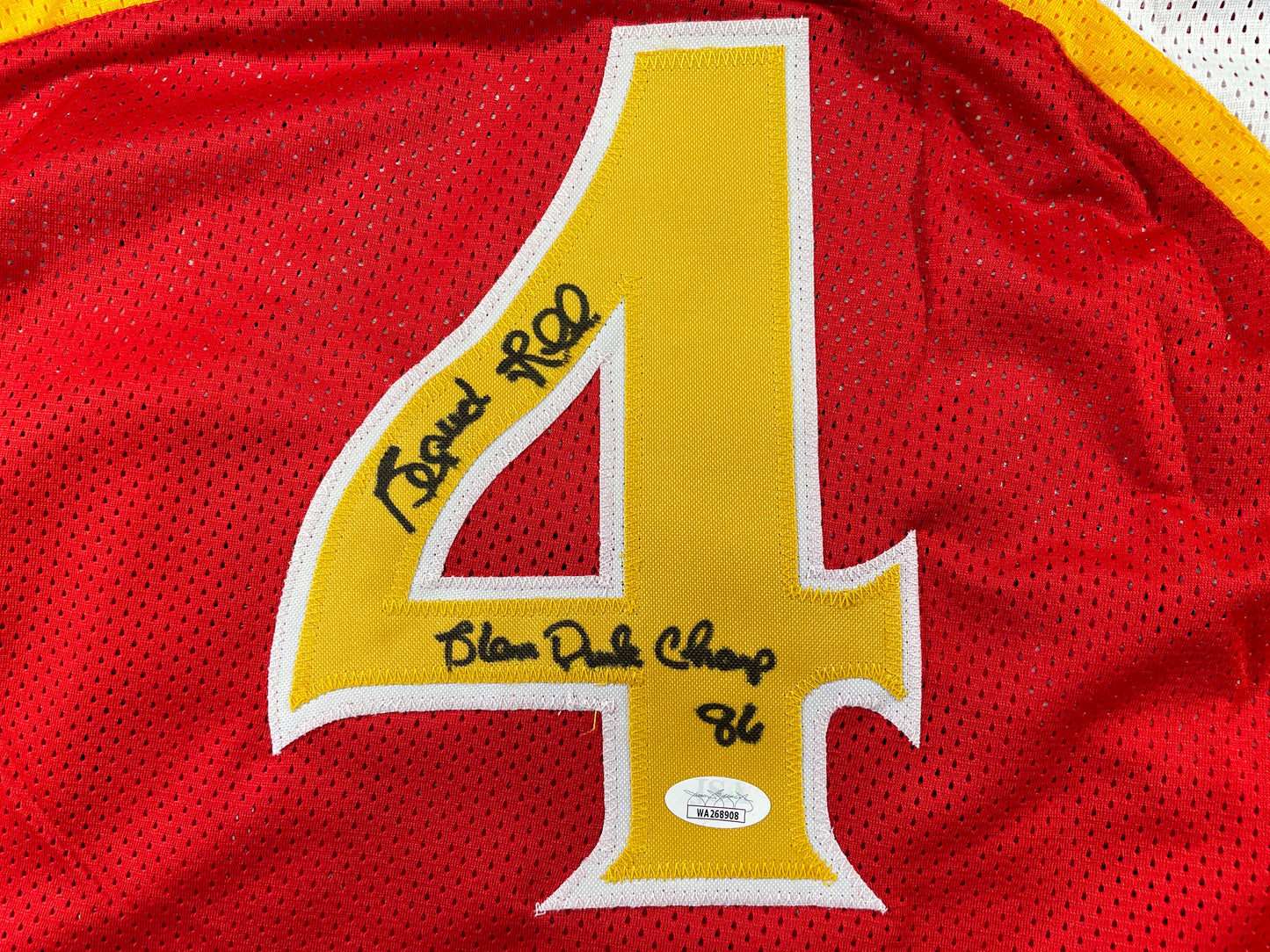 SPUD WEBB ATLANTA HAWKS SIGNED JERSEY w/Slam Dunk Champ 86 XL JSA COA