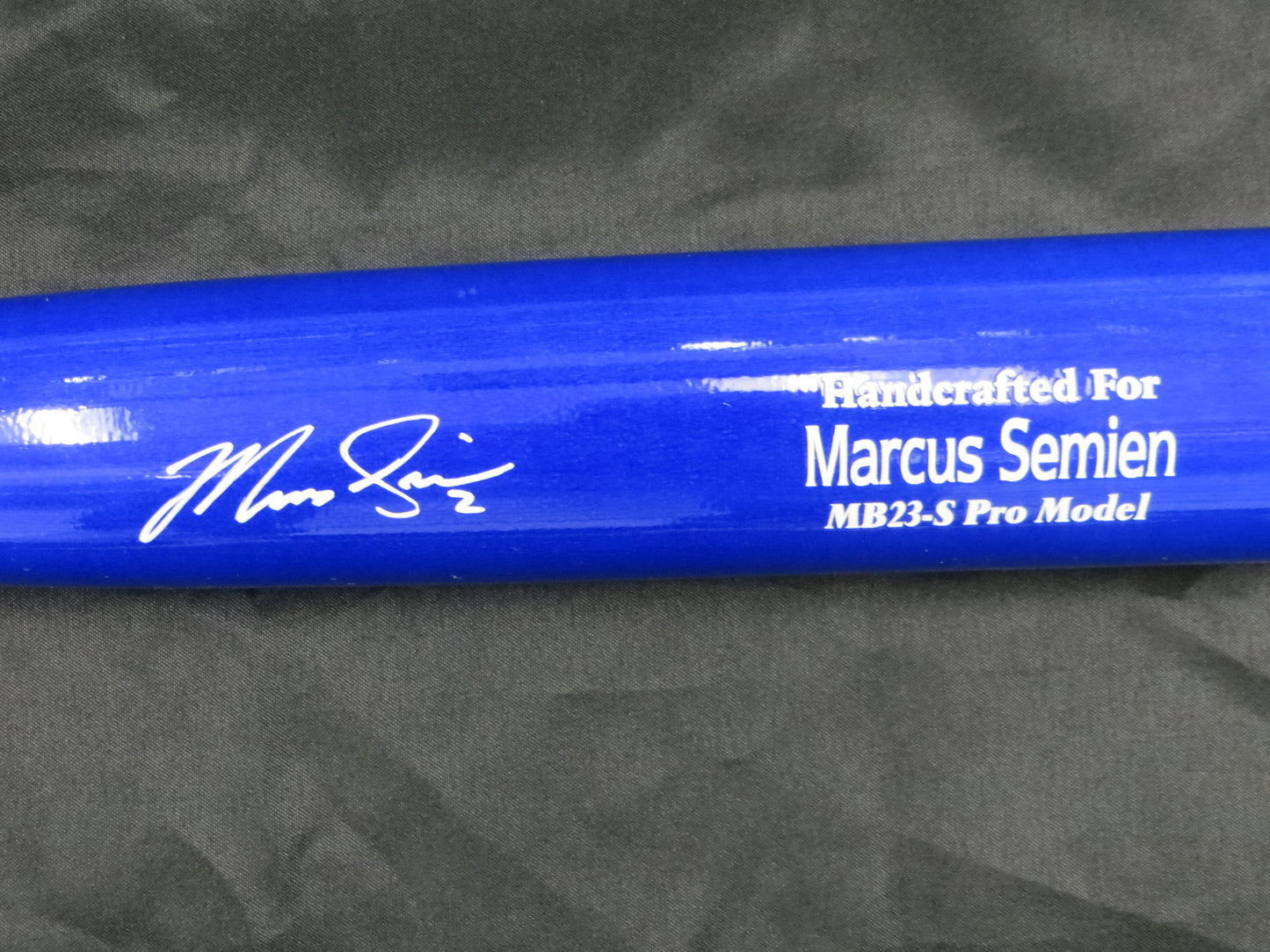 MARCUS SEMIEN TEXAS RANGERS SIGNED Marucci PLAYER GAME Bat JSA COA