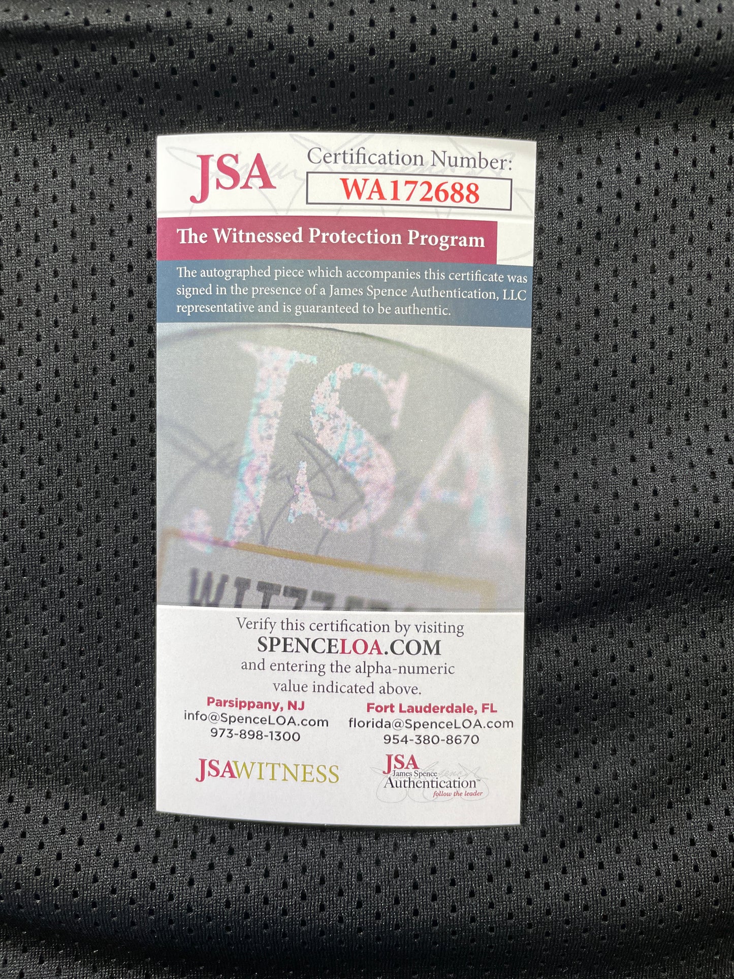 RICKY WILLIAMS NEW ORLEANS SAINTS SIGNED JERSEY w/"Puff,Puff,Run" JSA
