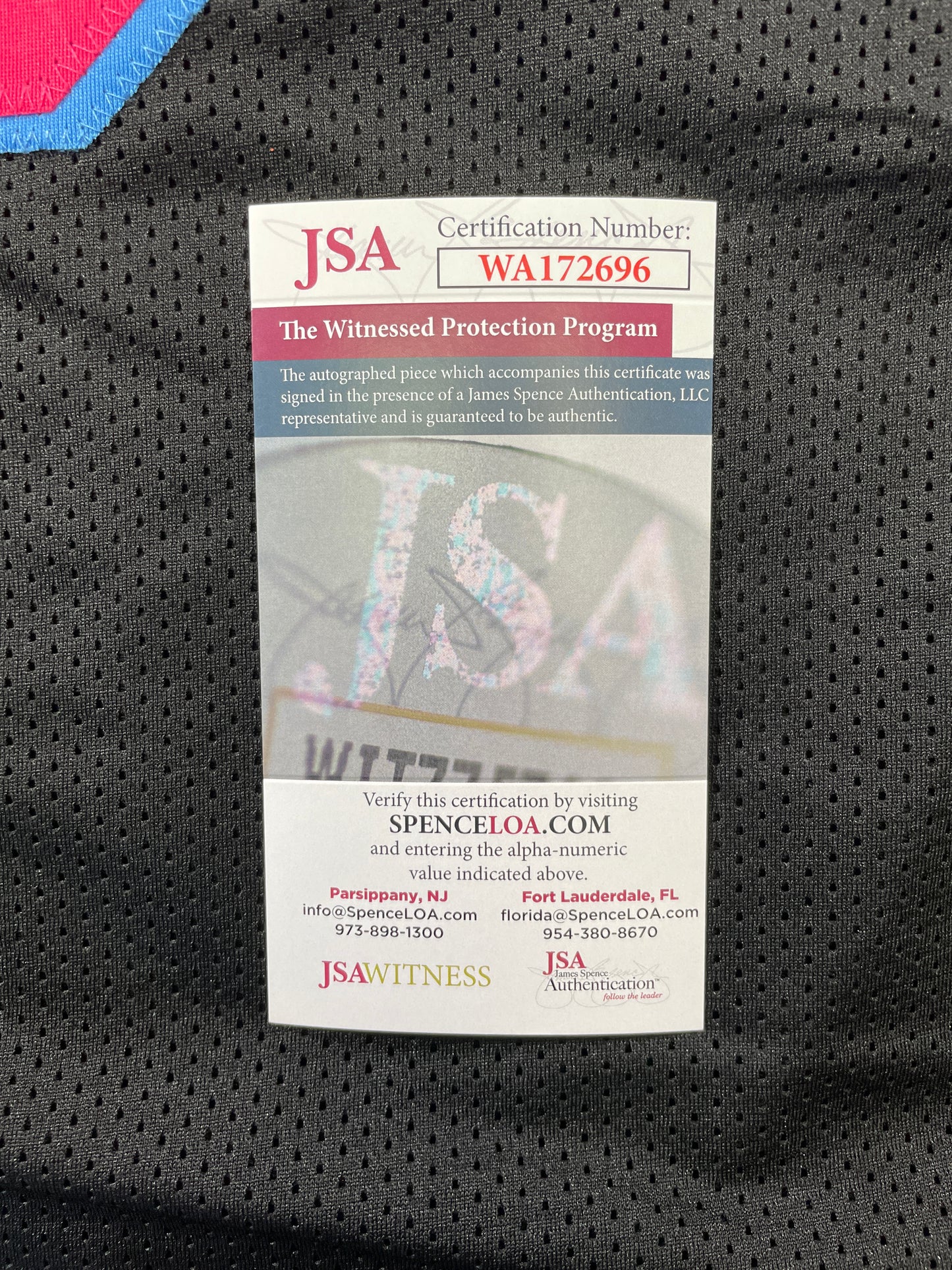 RICKY WILLIAMS VICE MIAMI DOLPHINS SIGNED JERSEY w/"Puff,Puff,Run" JSA