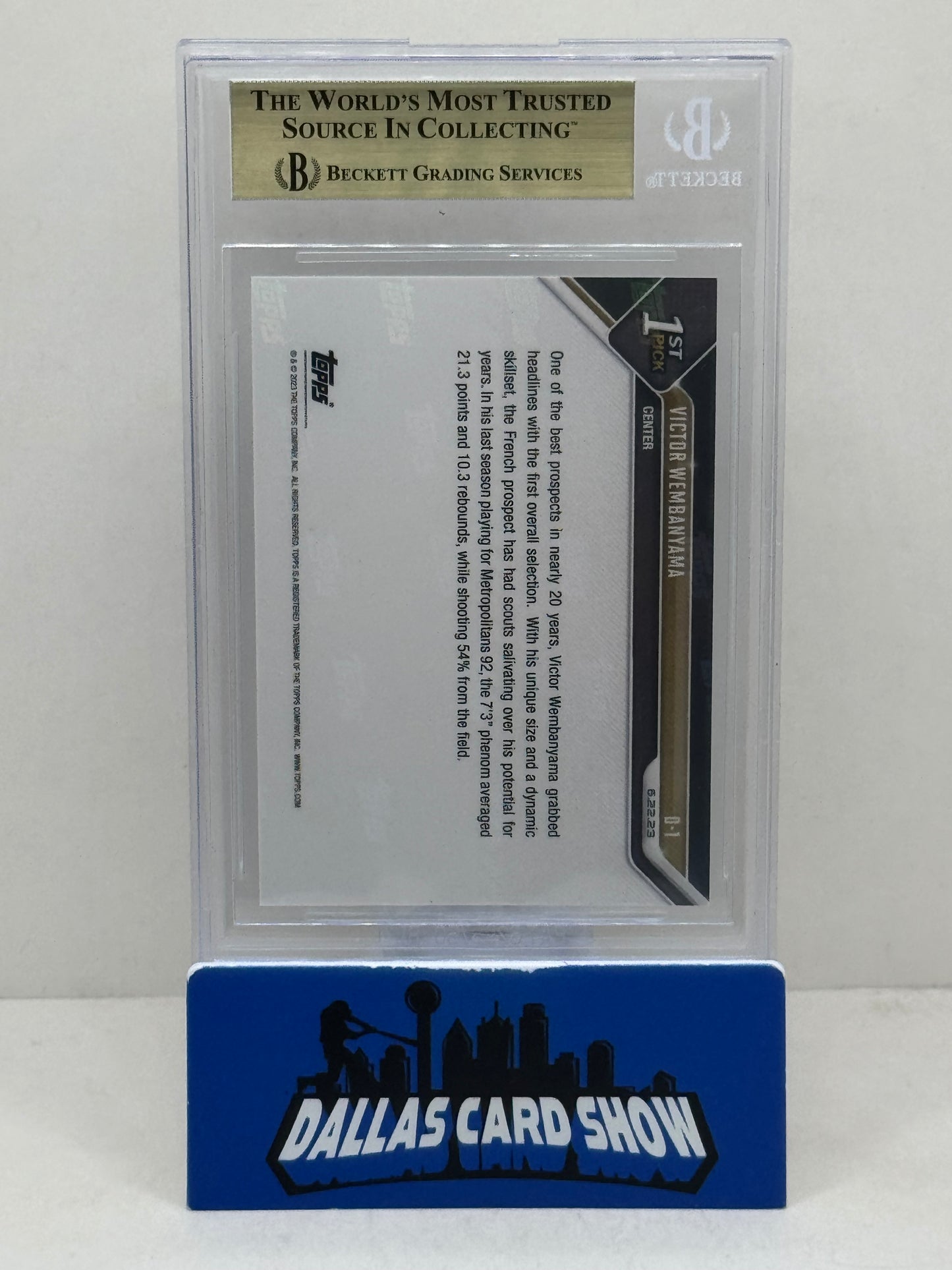 2023 Topps Now Draft Victor Wembanyama #D1 BGS 10