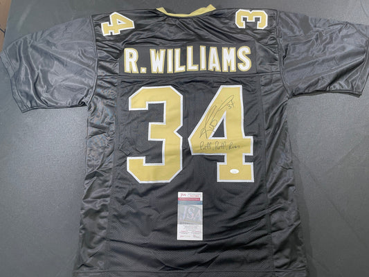 RICKY WILLIAMS NEW ORLEANS SAINTS SIGNED JERSEY w/"Puff,Puff,Run" JSA
