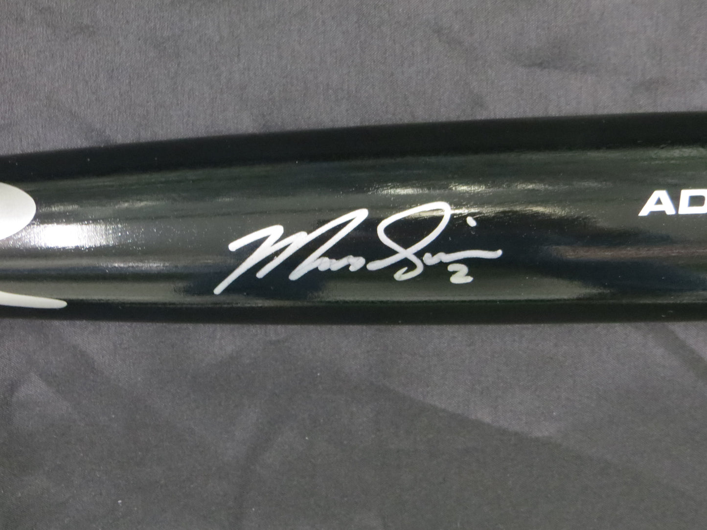 MARCUS SEMIEN TEXAS RANGERS SIGNED RAWLINGS BASEBALL BAT BAS COA