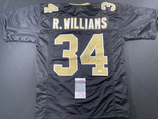 RICKY WILLIAMS NEW ORLEANS SAINTS SIGNED JERSEY w/"Puff,Puff,Run" JSA