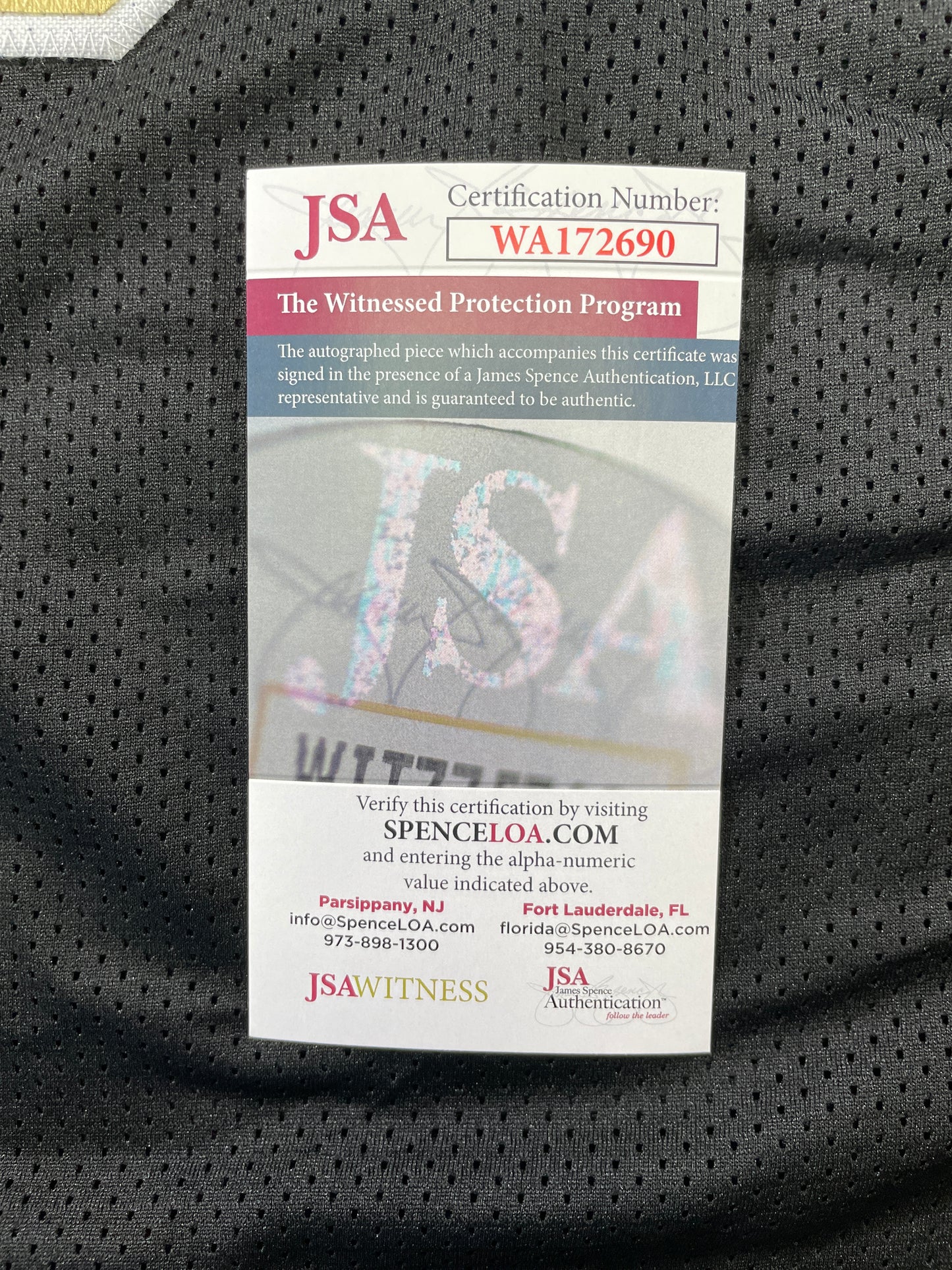 RICKY WILLIAMS NEW ORLEANS SAINTS SIGNED JERSEY w/"Puff,Puff,Run" JSA