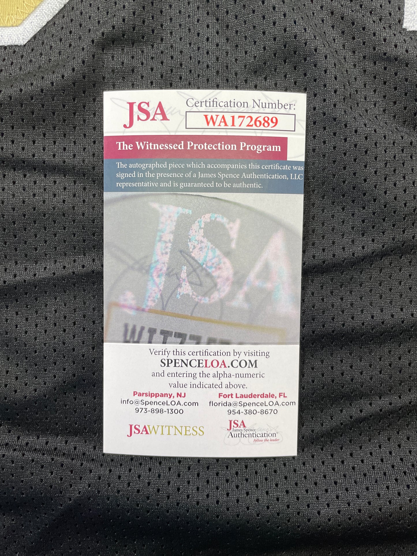 RICKY WILLIAMS NEW ORLEANS SIANTS SIGNED JERSEY w/"Smoke Weed Everyday" JSA