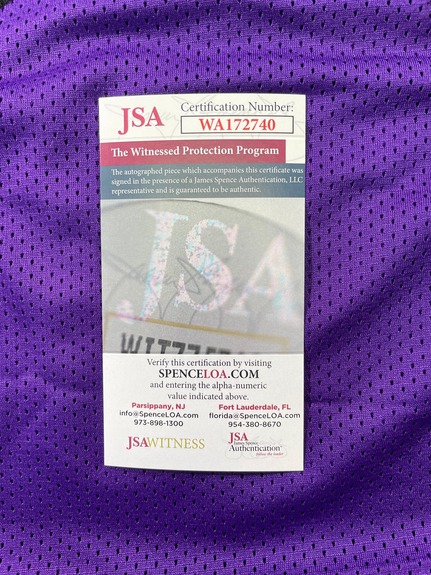 RICKY WILLIAMS BALTIMORE RAVENS SIGNED JERSEY TEXAS LONGHORNS JSA