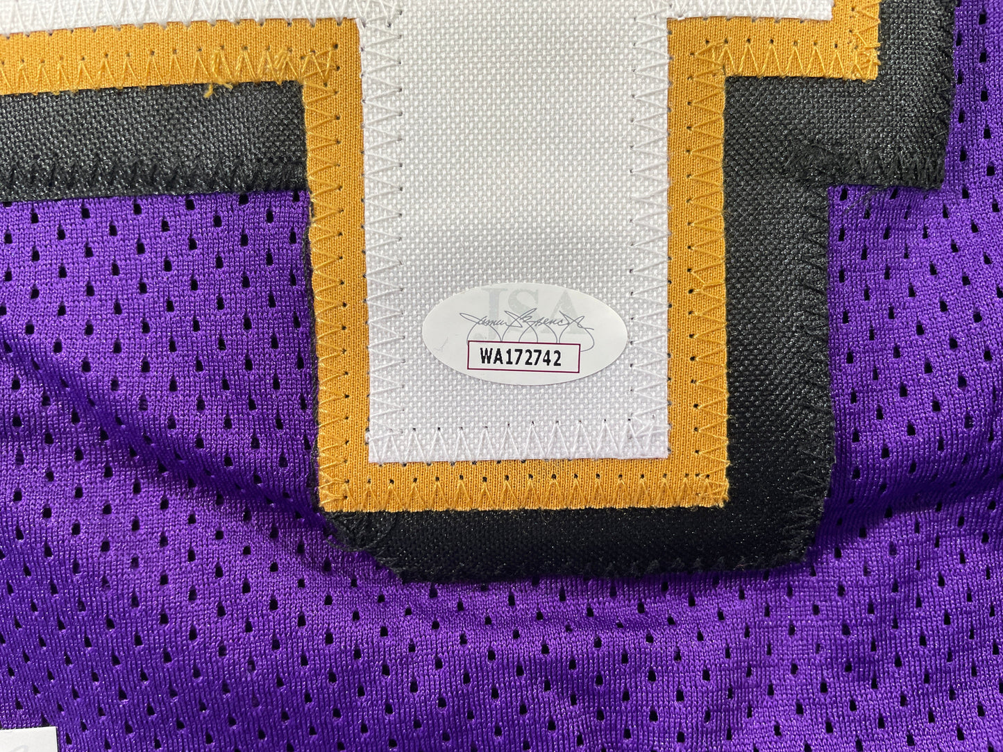 RICKY WILLIAMS BALTIMORE RAVENS SIGNED JERSEY TEXAS LONGHORNS JSA