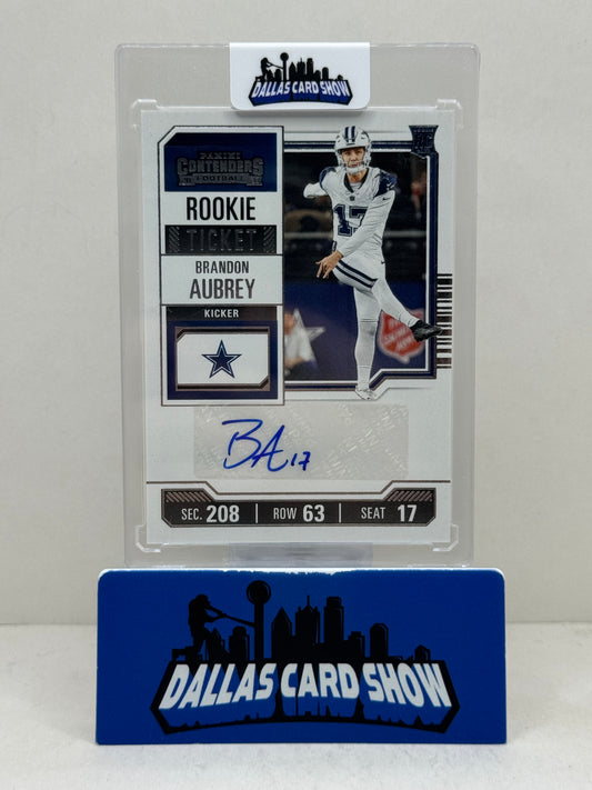 2023 Panini Contenders #275 Brandon Aubrey Rookie Ticket Autograph